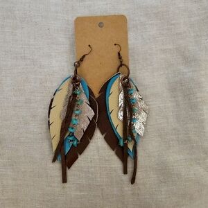 Elegant Multi-Color Feather Earrings